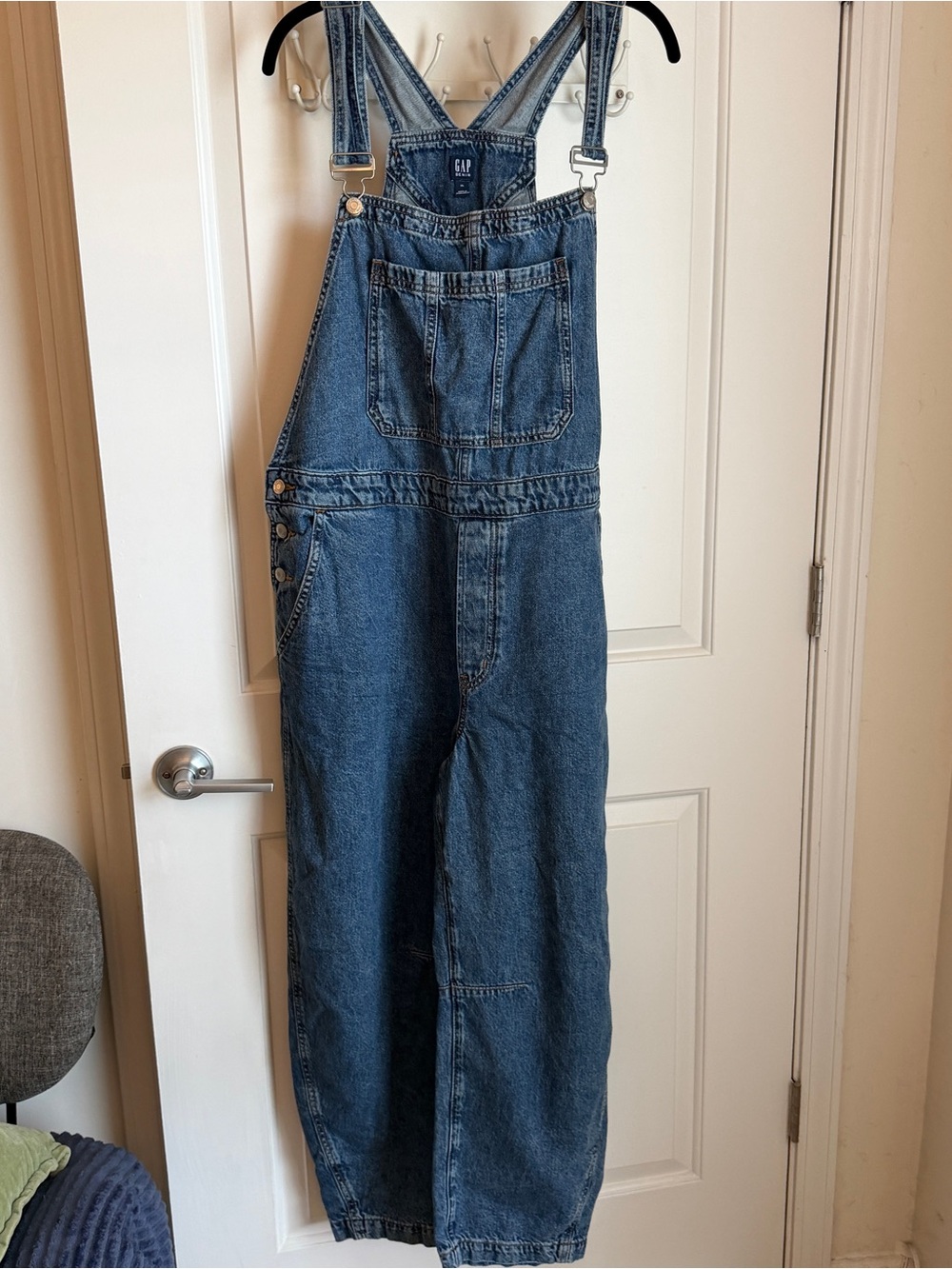 GAP size XL Relaxed Blue Denim Women's Overalls